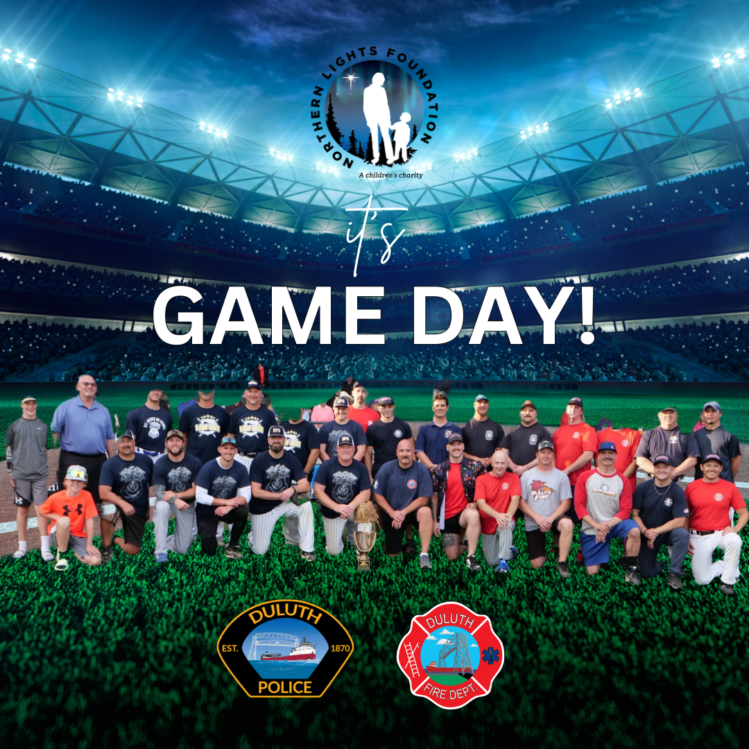 Youth baseball teams ready for game day under stadium lights.