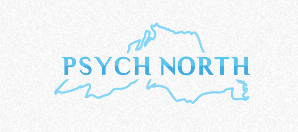 Blue outline of Australia with 'PSYCH NOR' text inside.