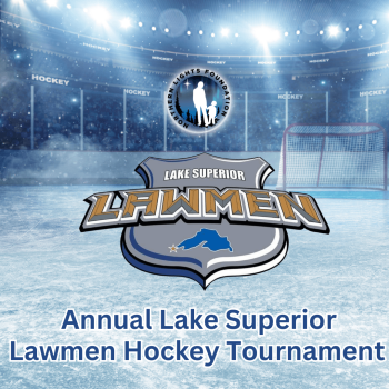 Lake Superior Lawmen Hockey Tournament logo.