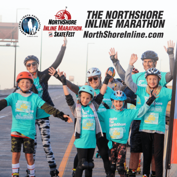Group of skaters at Northshore Inline Marathon.
